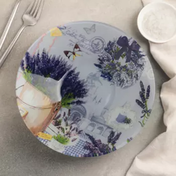 Салатник Доляна «Лаванда», 1.2 л, 225 см, стекло, фиолетовый