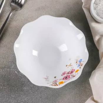 Салатник Доляна «Летняя романтика», 400 мл, 15,75 см, стеклокерамика