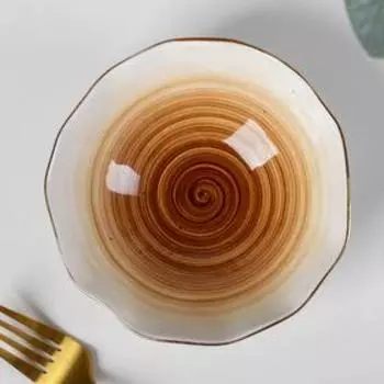 Салатник Доляна «Млечный путь», 13×4,5 см, цвет коричневый