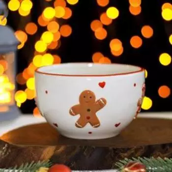 Салатник Доляна «Пряник», 750 мл, 14×8,5 см