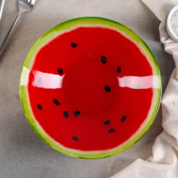 Салатник Доляна «Сладкий арбуз», 920 мл, 225 см, стекло, красный