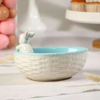 Салатник Доляна «Зайка», 430 мл, 181411 см, голубой