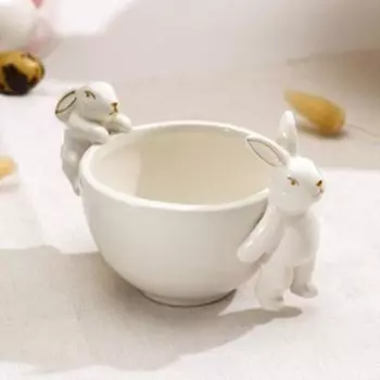 Салатник Доляна «Зайка в золотом», 240 мл, 15.51010 см