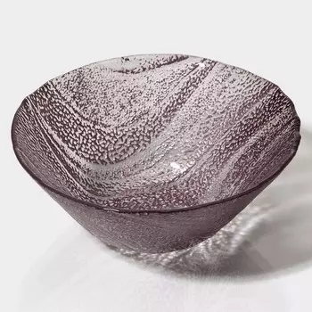 Салатник «Драхна», d=15 см, стекло, бордовый