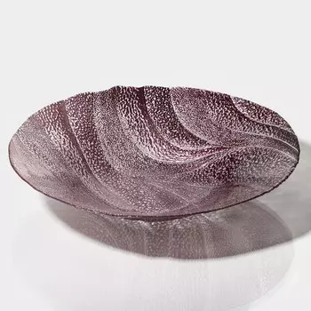 Салатник «Драхна», d=33 см, стекло, бордовый