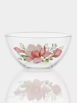 Салатник "Гладкий.Нежность", 900 мл, d=15.5 см, стекло, рисунок МИКС