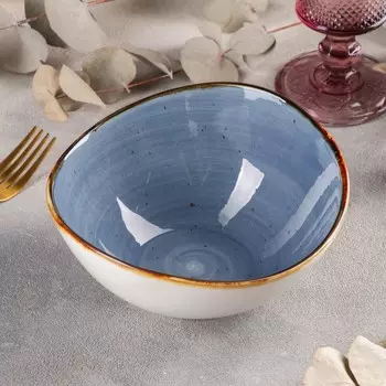 Салатник «Индиголит», 16×15,5×7,5 см, цвет синий