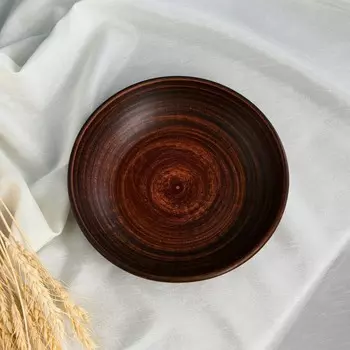 Салатник "Классический", гладкий, красная глина, 0.6л