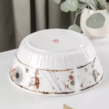 Салатник «Коты-аристократы», 2.15 л, d=23 см, фарфор, белый