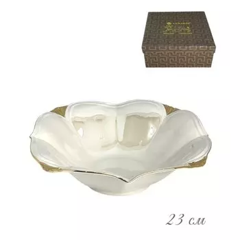 Салатник квадратный Lenardi «Перламутр белый», размер 23х23 см