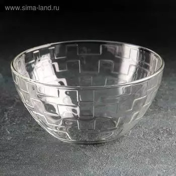 Салатник стеклянный «Лабиринт», 850 мл, d=16 см