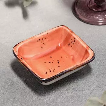 Салатник фарфоровый «Латерит», 8,5×9,5 см, цвет оранжевый