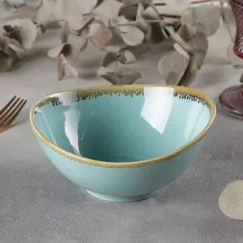 Салатник «Лазурит», 450 мл, 16×15,5×7,5 см, цвет голубой