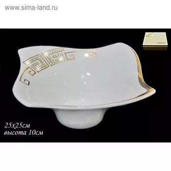 Салатник Lenardi Givanchi Gold, размер 25х25 см