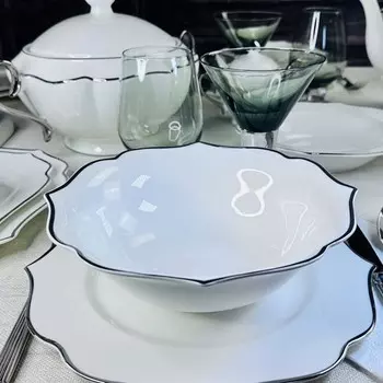 Салатник Lenardi Magnolia Silver, 23 см