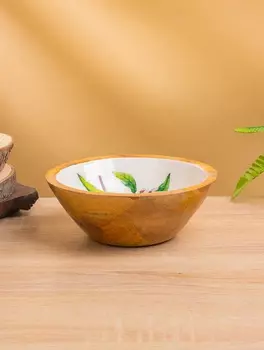 Салатник «Лимоны», 17.517.56.5 см, дерево манго