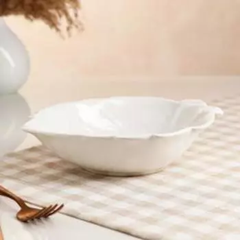 Салатник "Листок", белый, 500 мл