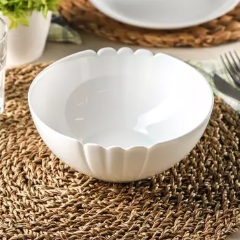 Салатник Luminarc Lotusia, 1 л, d=18 см, стеклокерамика, белый