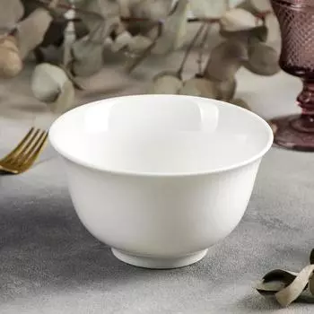 Салатник Magistro «Кувшинка Бланш», 700 мл, d=15 см, фарфор, белый