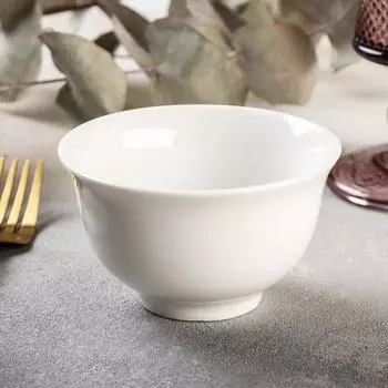 Салатник Magistro «Кувшинка Бланш», 220 мл, d=10 см, фарфор, белый