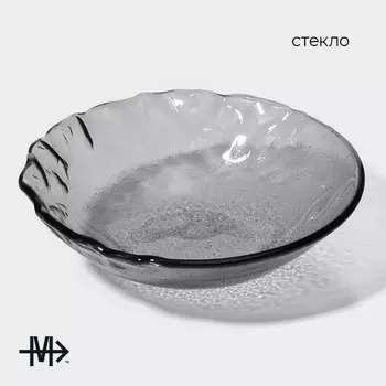 Салатник Magistro «Нофис», 550 мл, d=17 см, стекло, серый