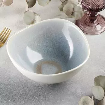 Салатник Magistro Ocean, 800 мл, фарфор, голубой, белый