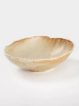 Салатник Magistro Organic brown, овальный, 800 мл, 20.516.55.5 см, фарфор, бежевый