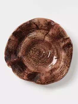 Салатник Magistro Wood, 350 мл, d=16.6 см, фарфор, коричневый