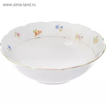 Салатник Natalie, декор «Мелкие цветы, отводка золото», 16 см