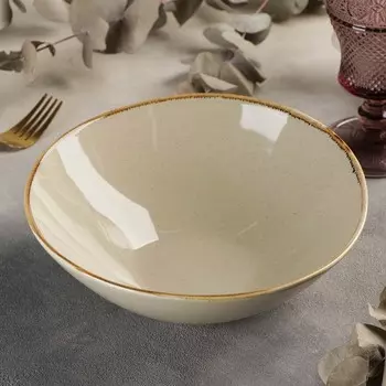 Салатник «Опал», 1,3 л, 22×7,3 см, цвет бежевый