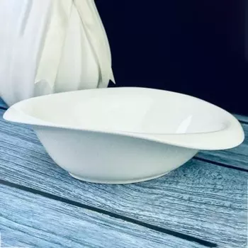 Салатник овальный Lenardi Bianco, длина 28 см