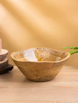 Салатник «Пряник», 232310.5 см, дерево манго