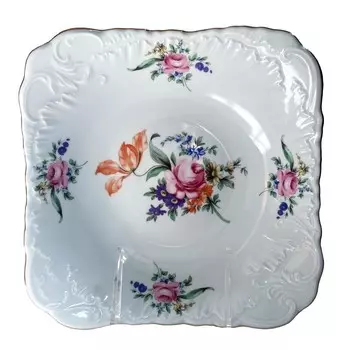 Салатник Rococo «Мейсенский букет, отводка золото», d=24 см
