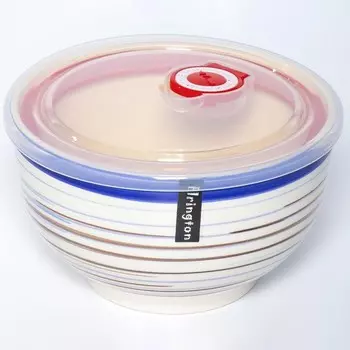 Салатник с крышкой Elrington «Аэрограф. Лазурный день», 750 мл