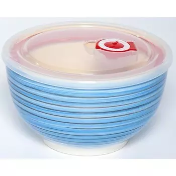 Салатник Elrington «Аэрограф. Морской вечер», с крышкой, 750 мл, d=14 см