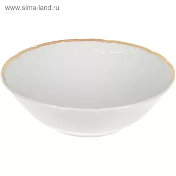 Салатник Tulip, декор «Белоснежный тюльпан, золотые держатели», 23 см