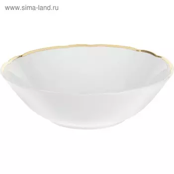 Салатник Tulip, декор «Белоснежный тюльпан, золотые держатели», 25 см