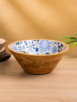 Салатник «Васильки», 252510 см, дерево манго