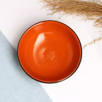 Салатник "Вятский" 0,3л, черный янтарь