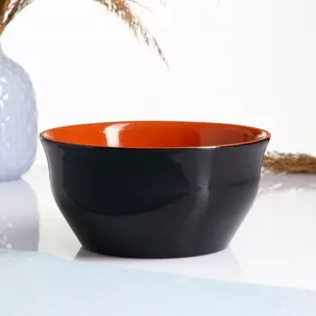 Салатник "Вятский" 0,8л, черный янтарь