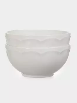 Салатники WY Renessans, набор 2 шт., 580 мл, фарфор, белые