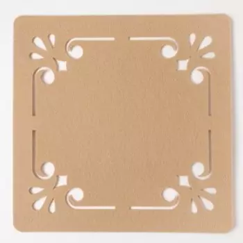 Салфетка декоративная «Доляна. Классика», бежевая, 3030 см, 100% п/э, фетр