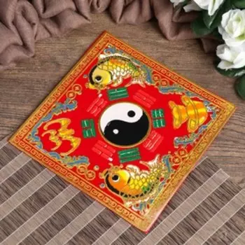 Салфетка денежная 17х17 см "Рыбки Инь-ян"