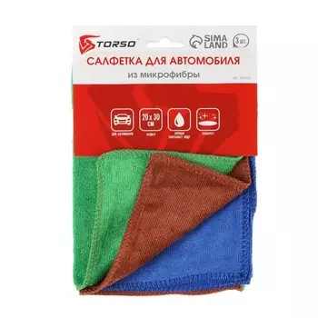Тряпка для мытья авто, Grand Caratt, микрофибра, 200 г/м, 2030 см, набор 3 шт