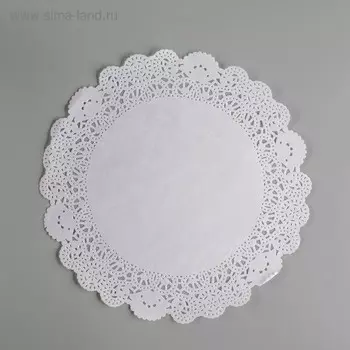 Салфетка для торта, бумажная, ажурная, 26 см