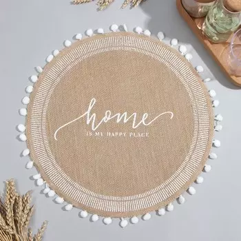 Салфетка «Этель» Home, d=38, джут