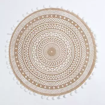 Салфетка Этель «Вдохновение», белая, d=38, джут