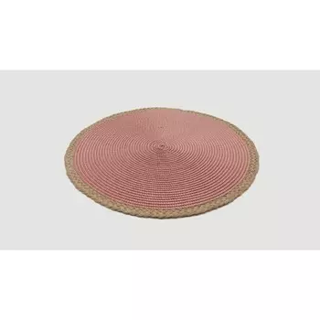 Салфетка круглая, d=38 см, цвет сухая роза