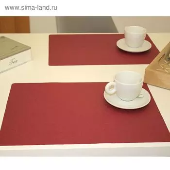 Салфетка Lino, размер 30 х 43 см, цвет бордо