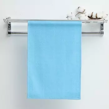 Салфетка махровая универсальная 30х60 см, небесный, 280 г/м2, хл 100%